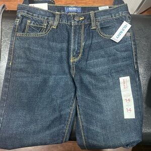 Girls size 14 blue straight fit OLD NAVY jeans NWT.